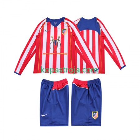 Billiga Fotbollströjor Atlético Madrid 2004 Retro Barn Hemma tröja 2005 Långärmad